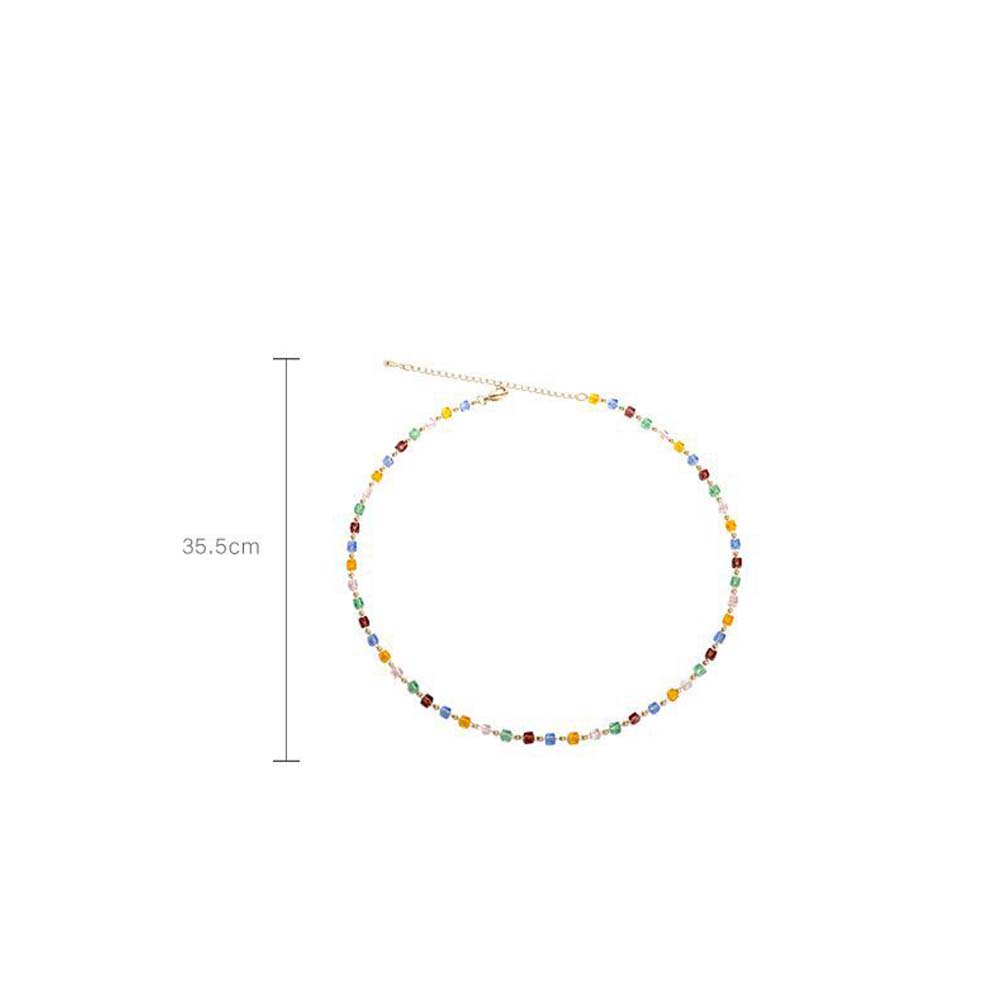 Vòng cổ choker chuỗi hạt nhiều màu phong cách Hàn Quốc cho nữ