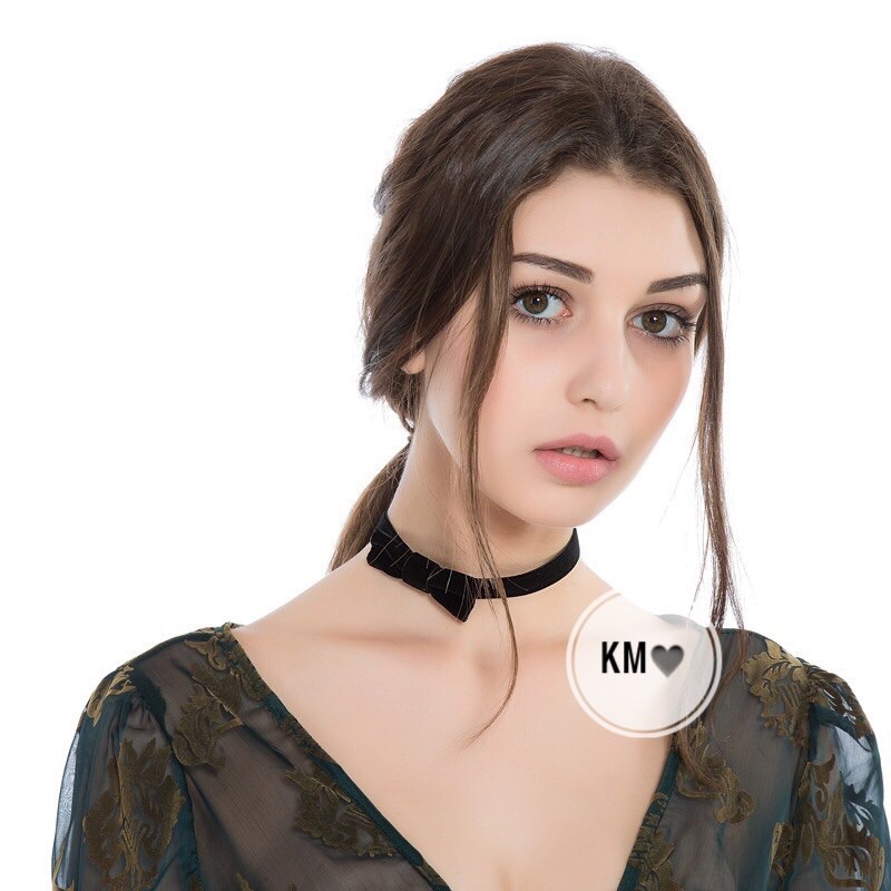 VÒNG CHOCKER NƠ NHUNG