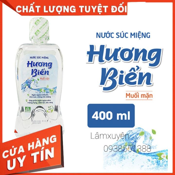 [tangoc]Nước súc miệng Hương Biển chai 400ml - Kháng khuẩn ,làm sạch răng miệng cho nụ cười tự tin trắng sáng FREESHIP