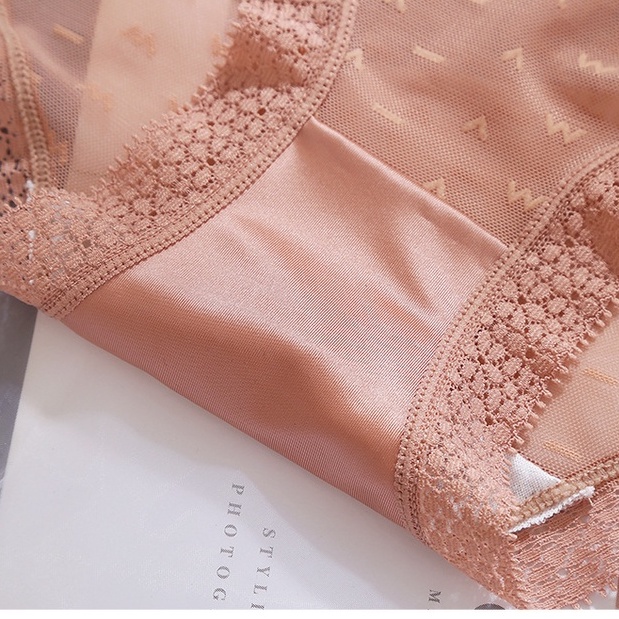Quần Lót Lưng Thấp 100% Cotton Phối Ren Quyến Rũ Cho Nữ
