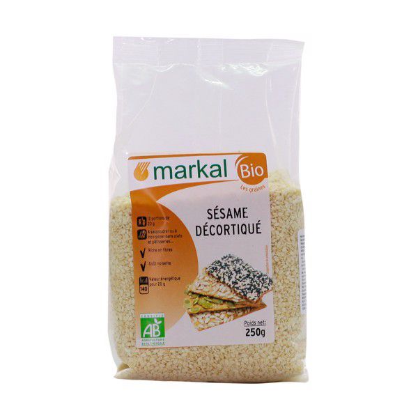 Hạt mè tách vỏ Hữu Cơ Markal 250g