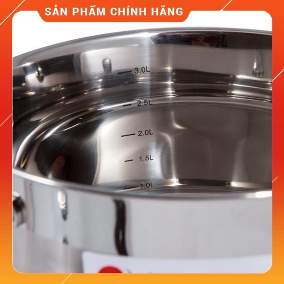 BỘ NỒI VÀ QUÁNH ELMICH INOX 304 IBIZA 3 CHIẾC CỠ 16CM, 20CM, 24CM EL0124