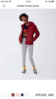 Áo khoác siêu nhẹ Pull & Bear hàng xuất