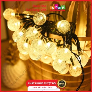 Dây đèn led cherry ball, dây đèn led pha lê , đèn nháy bi bọt nước 10m 40 bóng nhiều màu trang trí tết-Giadung24h