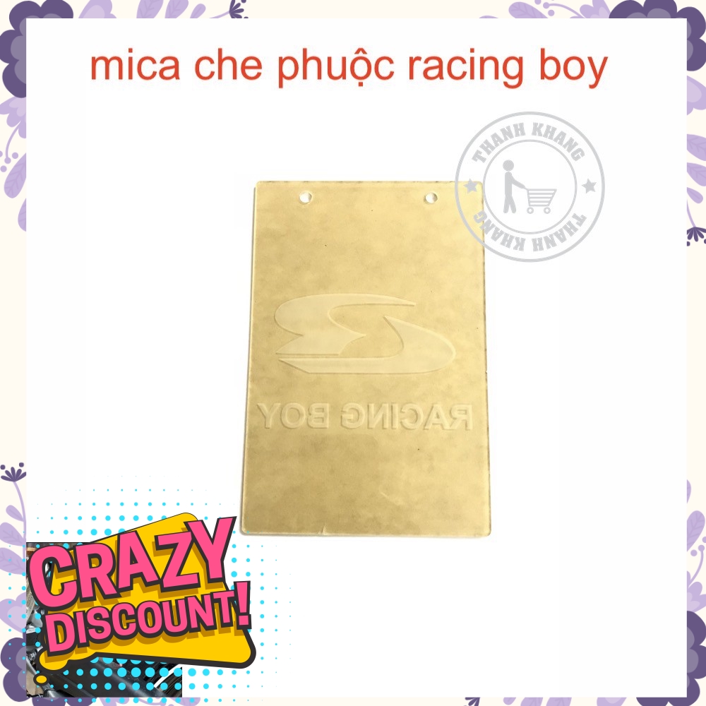 Mica che phuộc chống bụi bẩn in chữ RACING BOY thanh khang 006001073