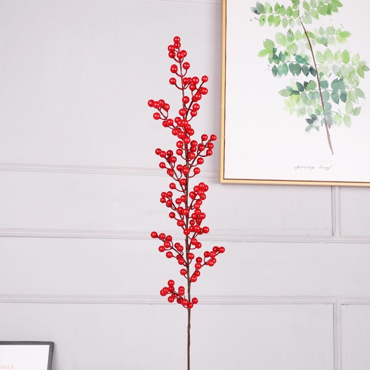 Cành táo vàng đồng 5 nhánh trang trí tết sang trọng rất đẹp