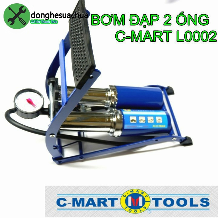 Bơm đạp 2 ống C-MART L0002