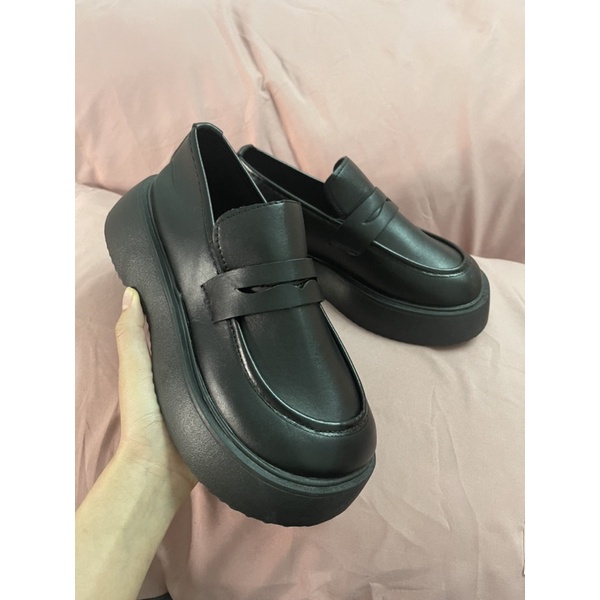 Giày da lười phong cách vintage ảnh thật ở cuối