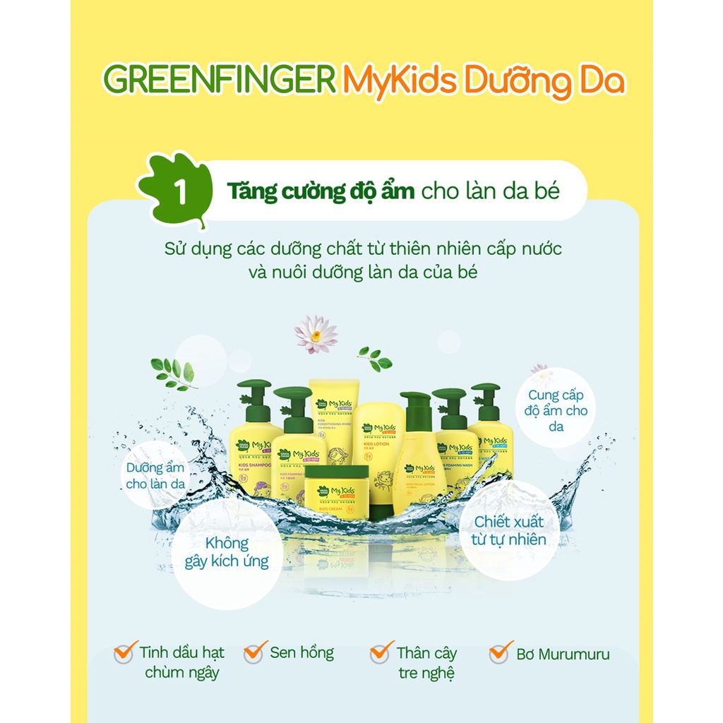 Sữa Dưỡng Ẩm Da Mặt Dành Cho Trẻ GREENFINGER MY KIDS FACIAL LOTION 160ml