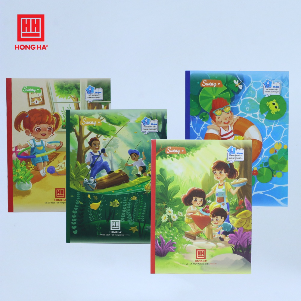 Vở 4 ô ly 96 trang Hồng Hà Class Sunny - 0306 | Dành cho học sinh miền Trung - Nam