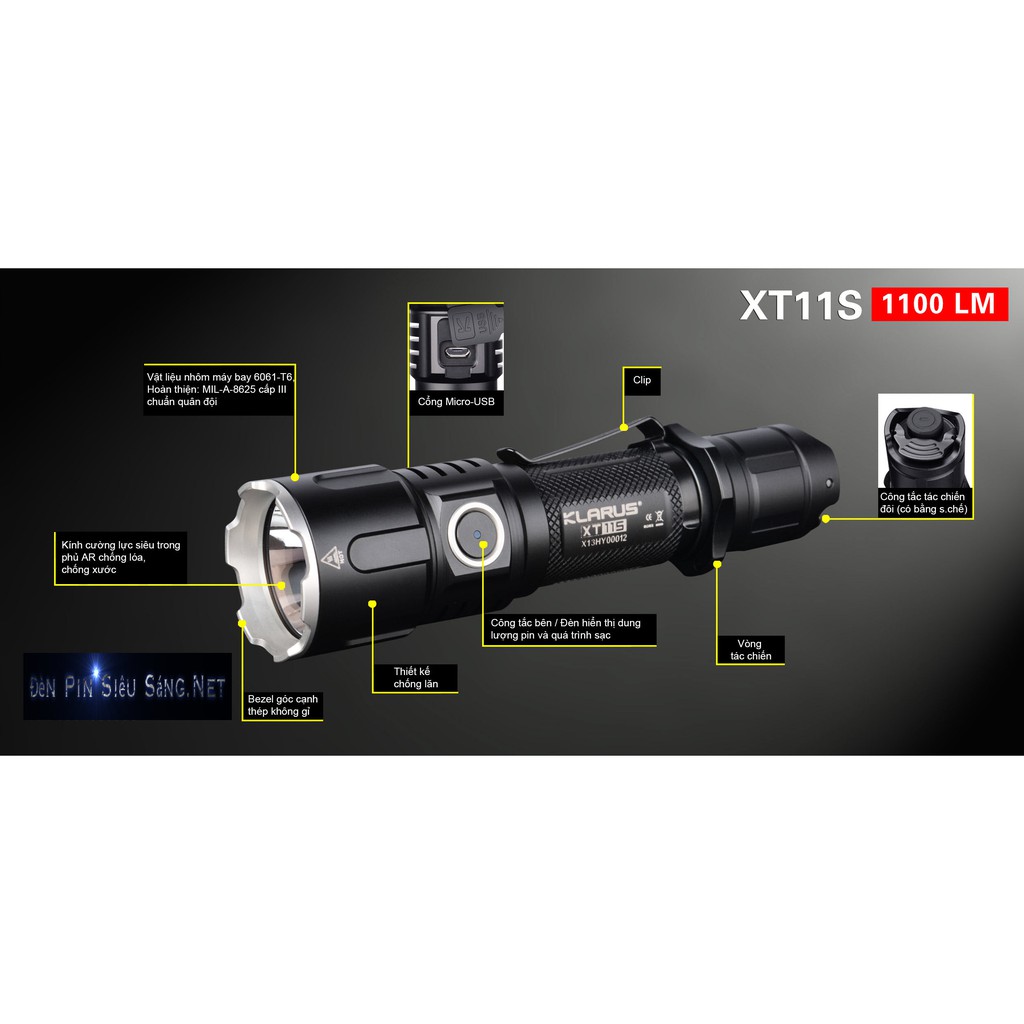 ĐÈN PIN MINI FLASHLIGHT USB CREE Q5 có cổng sạc USB