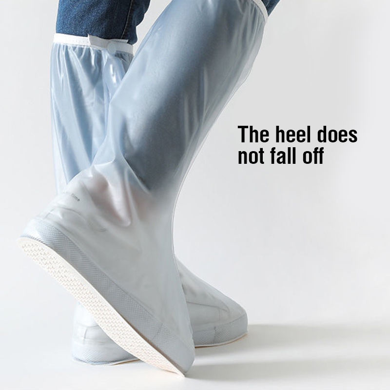 Vỏ bọc giày đi mưa dáng dài chống trượt không thấm nước có thể tái sử dụng tiện lợi