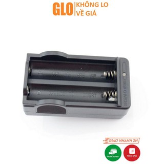 Bộ Đế Sạc Đôi Pin Lion 18650 16340 14500 Dùng Cho Đèn Pin, Quạt Sạc,...