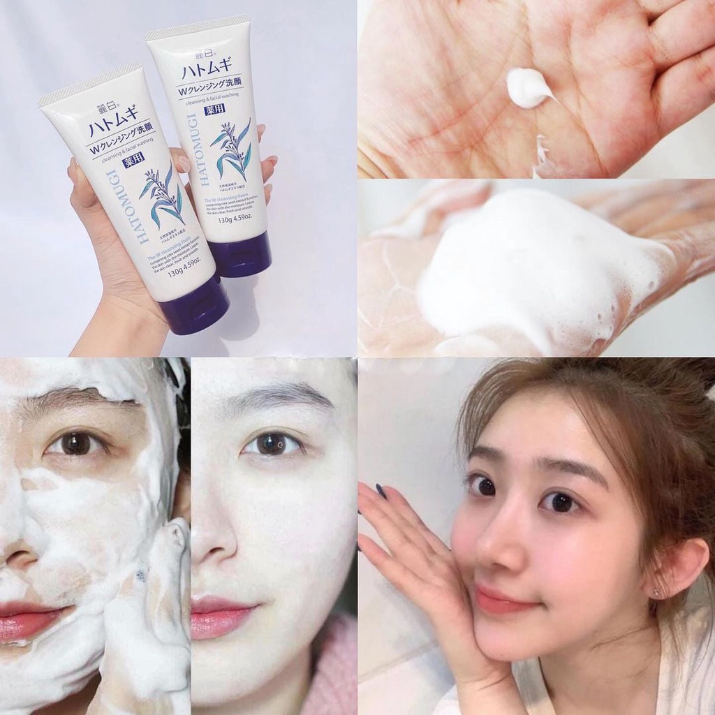 Sữa Rửa Mặt Gạo Hatomugi Làm Trắng Sáng Da 130g Nhật Bản