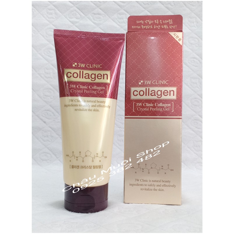 Gel Tẩy Da Chết  3W Clinic  Collagen Crystal Peeling Gel