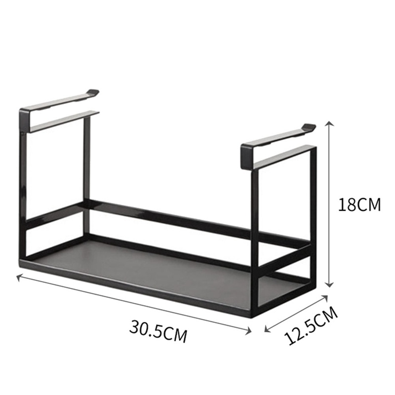 Kệ Đựng Lọ Gia Vị Màu Đen Tiện Dụng Cho Nhà Bếp
