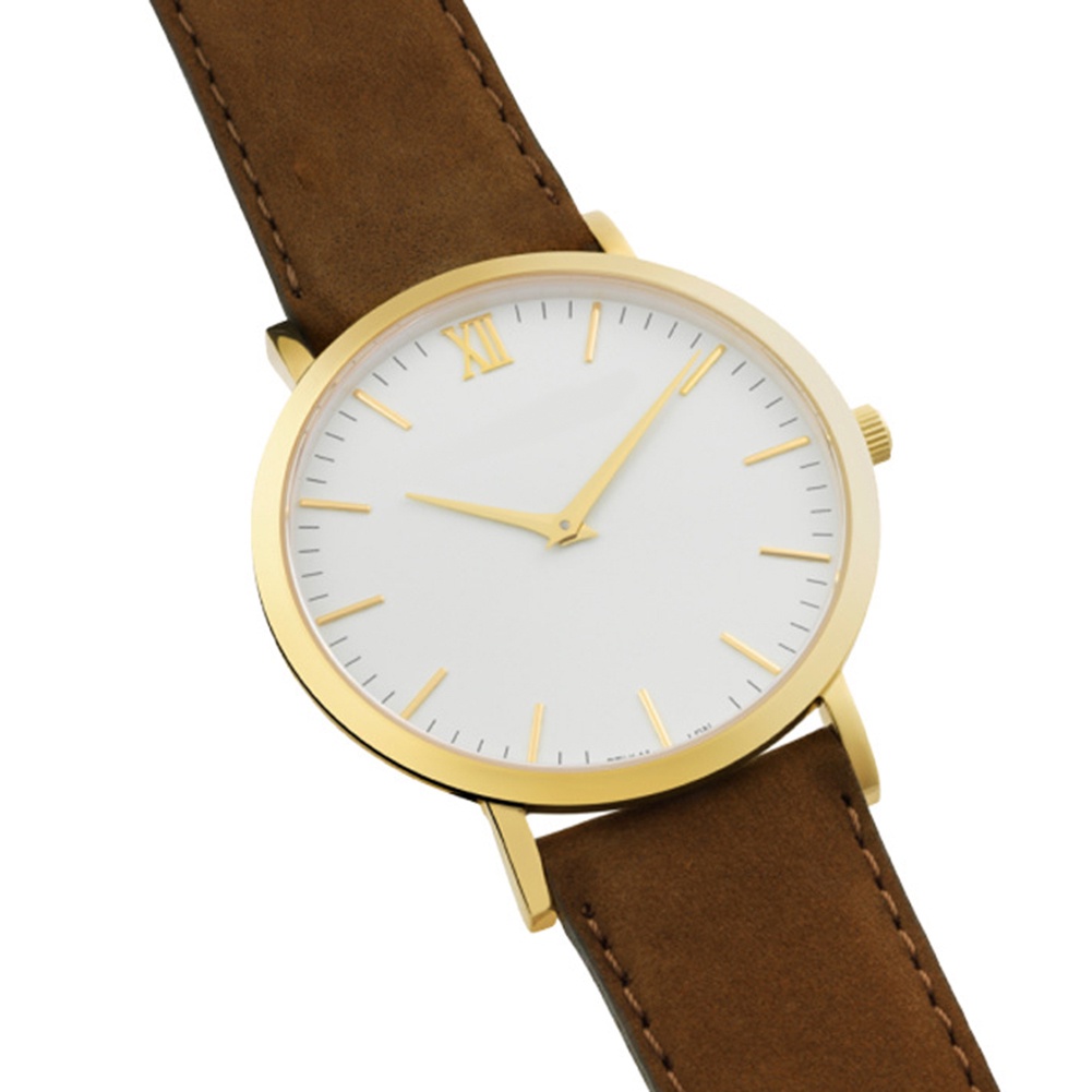 Đồng Hồ Analog Máy Quartz Mặt Tròn Lớn Thời Trang Cho Nam