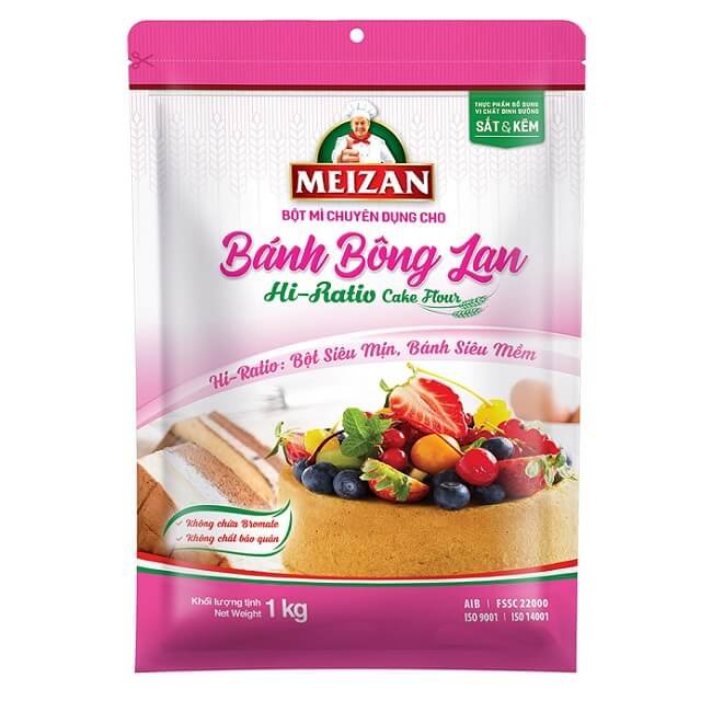 (Gói 1kg) Bột Chuyên Dụng Cho Bánh Bông Lan Meizan Hi-Ratio Cake Flour