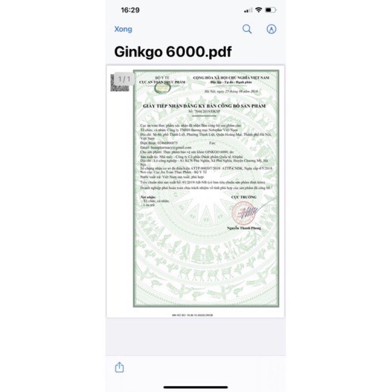 Hoạt huyết dưỡng não Ginkgo 6000- sự kết hợp giữa Ginkgo biloba với Bilberry và Coenzym Q10