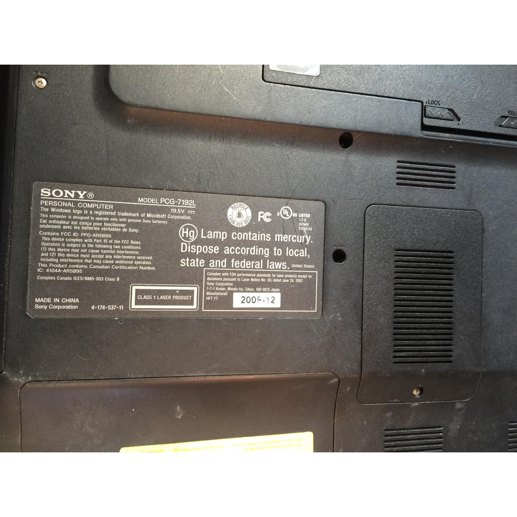 Rã xác Sony Vaio PCG-7192L (VGN-NW310F)