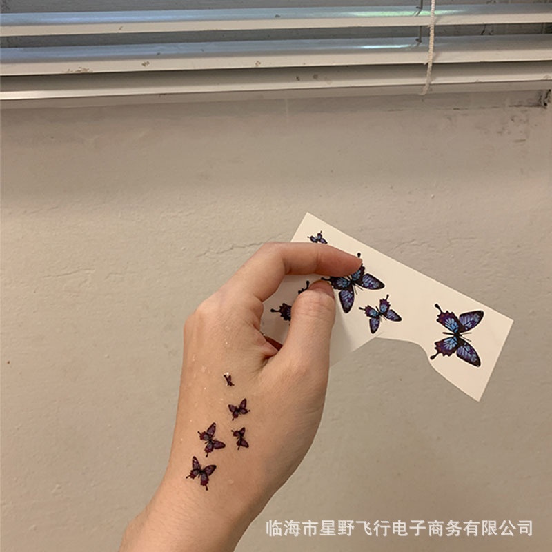 Hình xăm dán tạm thời họa tiết bướm 3D chống nước lâu trôi