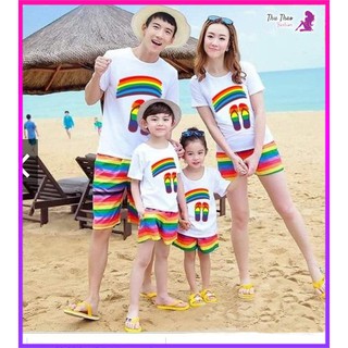 [ 𝗛𝗮̀𝗻𝗴 𝗤𝘂𝗮̉𝗻𝗴 𝗖𝗵𝗮̂𝘂] Set 1 Bộ Đồ Đi Biển Gia Đình -(Ảnh Thật)-Nhắn Tin Cân Nặng Cho Shop.