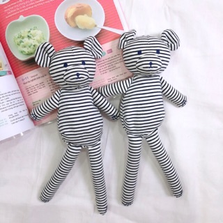 [sale trung thu] Gấu teddy sọc xanh hàng xuất Âu [siêu xịn] – đồ chơi thú bông gấu bông