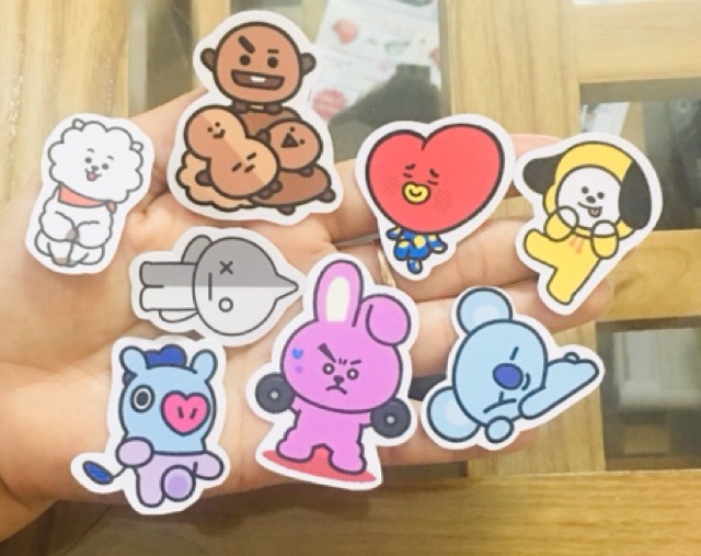 Sticker BTS bóc dán 10-50 cái sticker kpop BTS có đề can bóc dán mẫu khác nhau