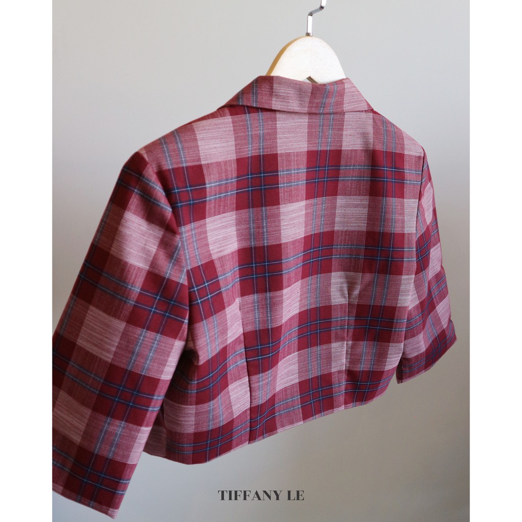 TIFFANY LE - Áo Vest Tay Lửng Caro 2 Lớp | BigBuy360 - bigbuy360.vn