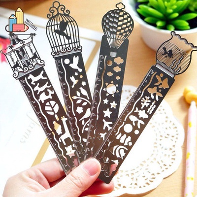 Thước Kim Loại Đánh Dấu Trang Sách Thiết Kế Đơn Giản Tiện Dụng