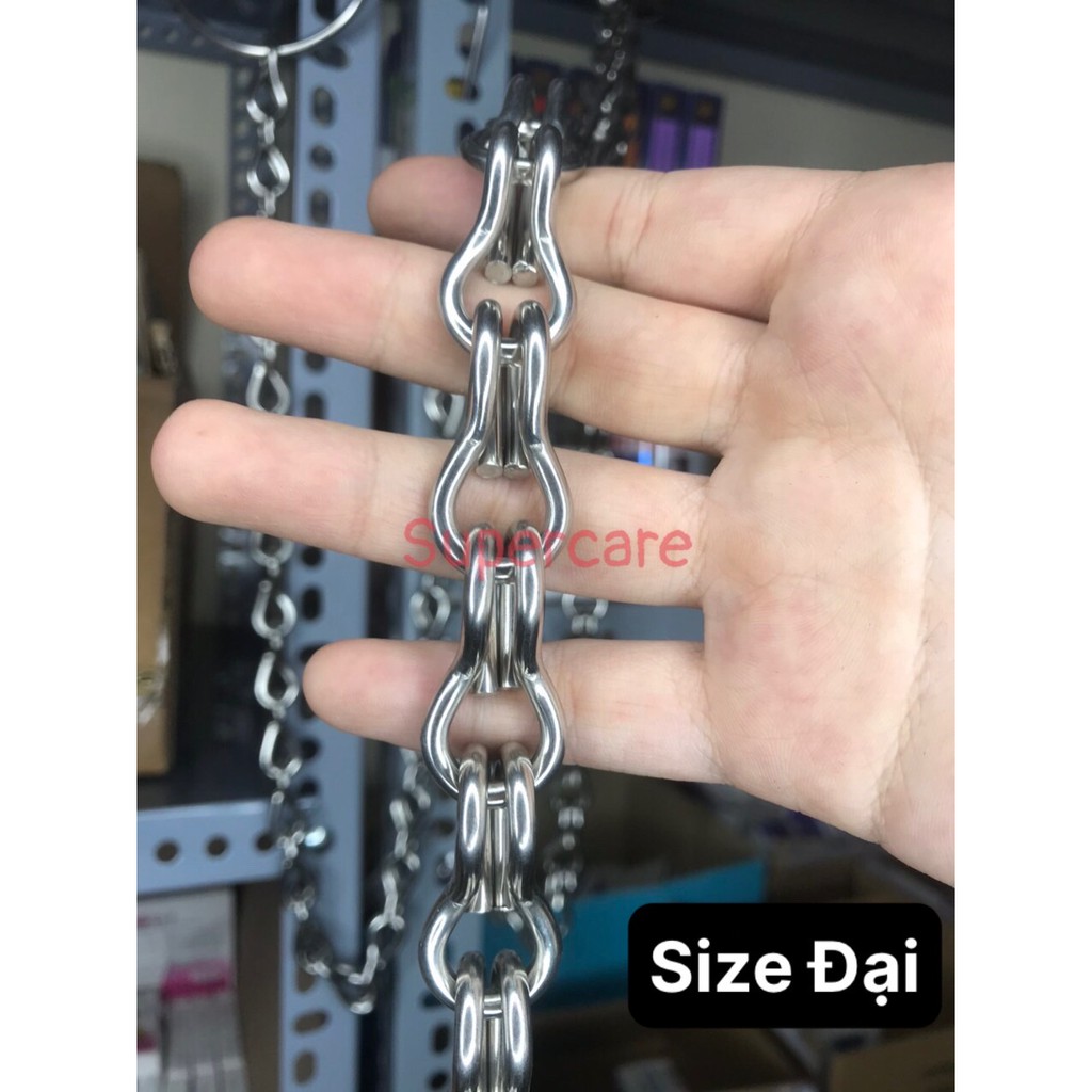 Dây Xích Chó Mèo Inox 2 Móc Hàng Tốt - Cỡ Đại (Chó Trên 40kg)