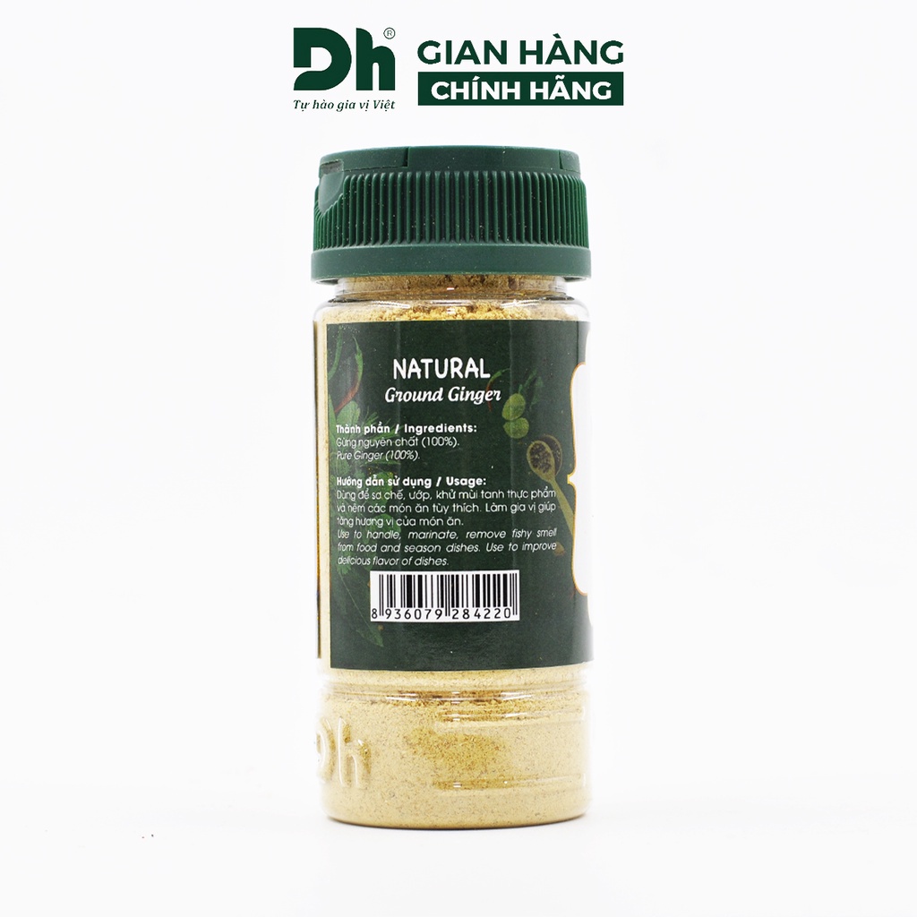 Bột gừng nguyên chất Natural DH Foods chế biến thực phẩm 30gr - DHGVT68