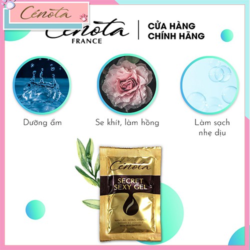 Gói dung dịch vệ sinh phụ nữ Cenota Secret Sexy Gel 10ml, dung dịch vệ sinh làm hồng mịn se khít vùng kín - C37A cece