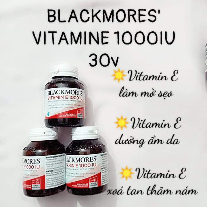 [ Hàng Chuẩn ÚC ] Blackmores Natural Vitamin E 1000IU - Viên uống bổ sung vitamin E 30 viên