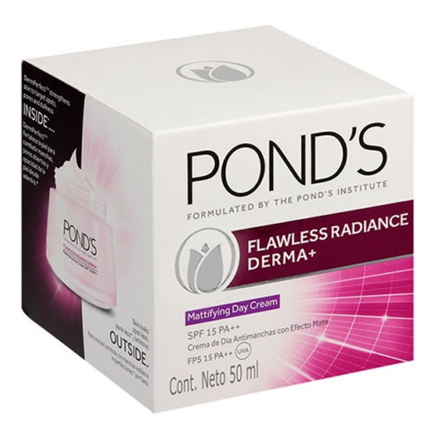 Date mới 2022 Kem Dưỡng Trắng Da Cao Cấp Pond's Flawless Radiance Derma+ 50g (Ngày, Đêm)