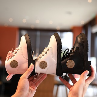 Giày boot Martin đế mềm phong cách Anh Quốc thời trang cho bé