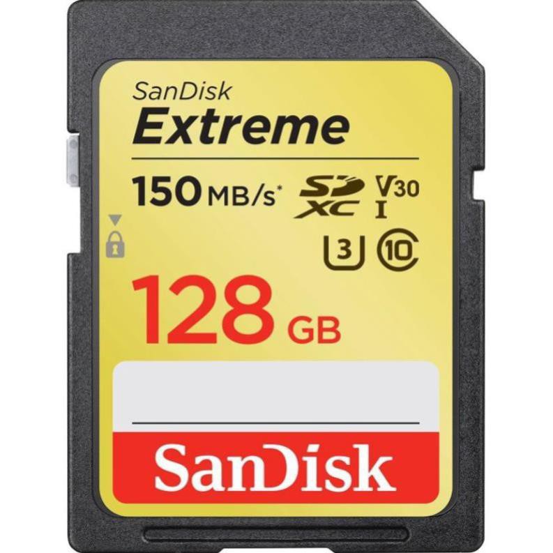 (giá khai trương) Thẻ Nhớ Máy Ảnh 128GB SDXC Sandisk Extreme Class10 U3 150MB/S Tốc độ cao | BigBuy360 - bigbuy360.vn