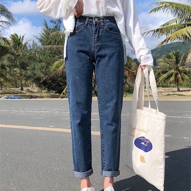 (Bigsize 30-36) Quần Baggy Basic Form Đẹp, 4 Màu Siêu Tây, Lưng Cao, Không Giãn | BigBuy360 - bigbuy360.vn