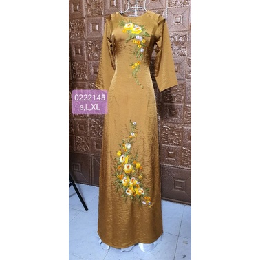 Áo dài mẹ chất lụa thêu và in 3d