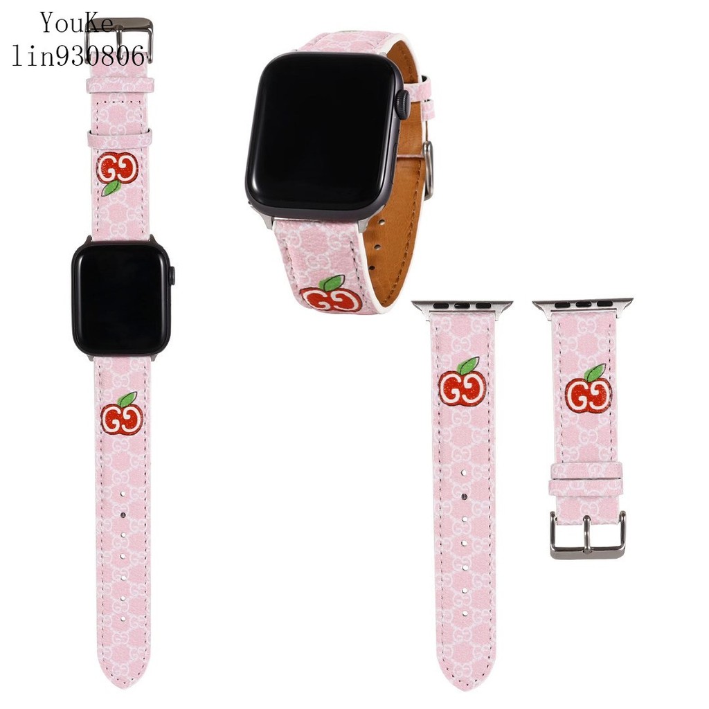 Gucci Dây Đeo Bằng Da Cho Đồng Hồ Thông Minh Apple Watch 1 / 2 / 3 / 4 / 5 / 6