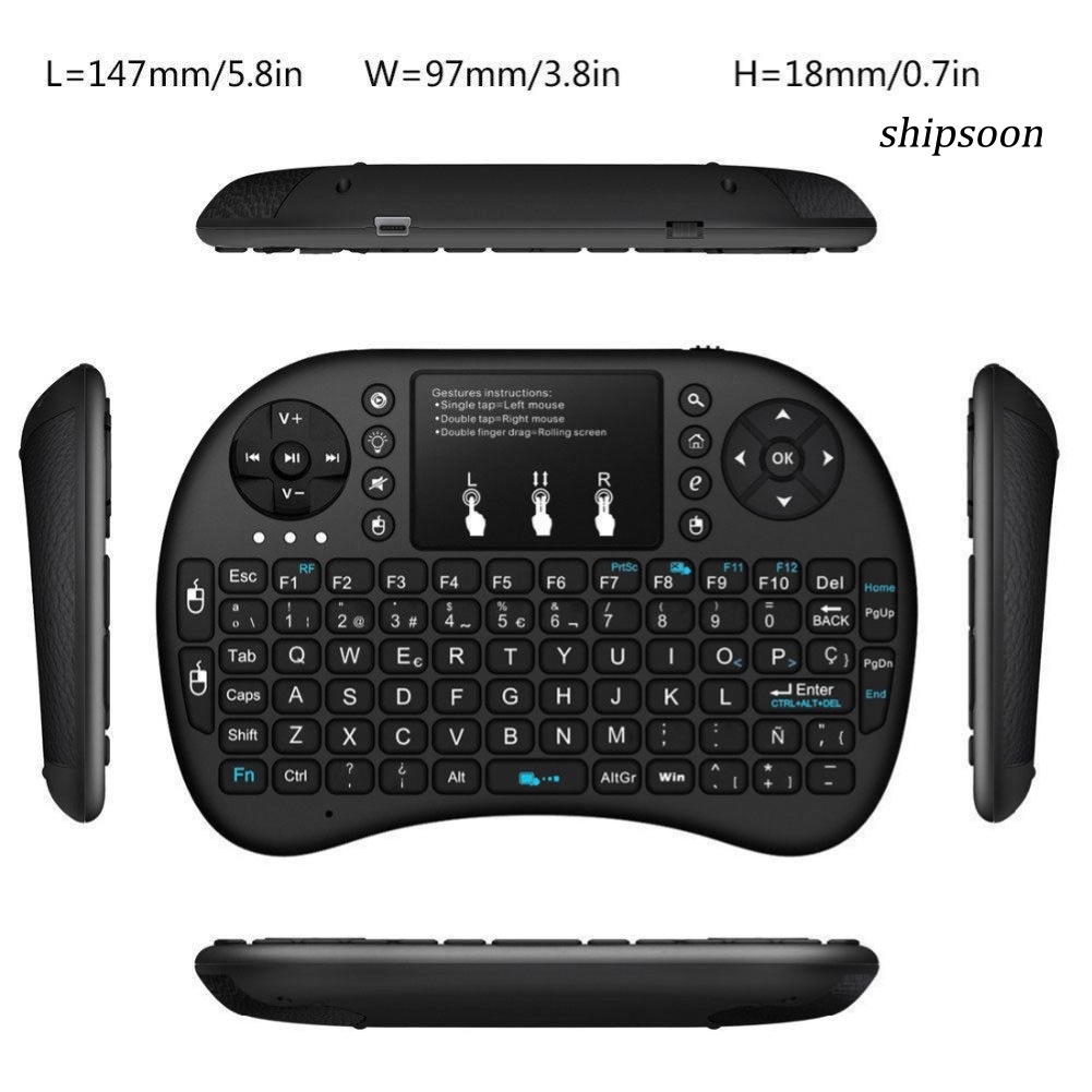 Bàn Phím Không Dây I8 Mini 2.4ghz Cho Tv Box Pc Laptop