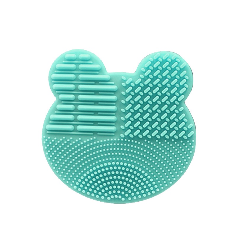 Hộp chà rửa vệ sinh cọ trang điểm nhanh khô hình chuột Mickey/hình trái tim bằng silicon