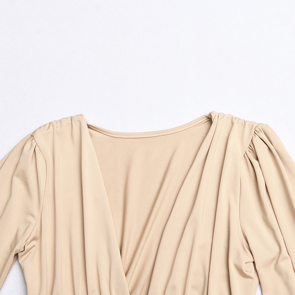 Bodysuit Dài Tay Cổ Chữ V Khoét Sâu Gợi Cảm Dành Cho Nữ