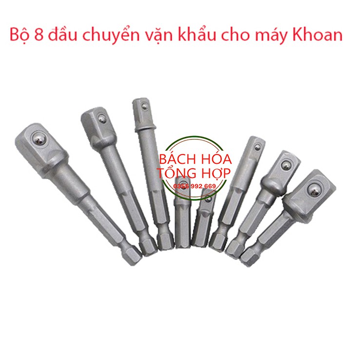 Bộ 8 đầu chuyển vặn khẩu cho máy Khoan