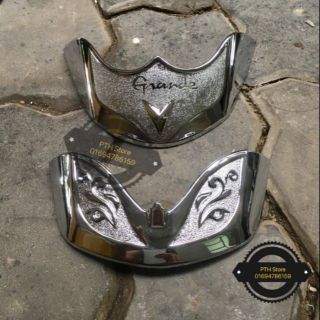 Ốp mỏ dè trước sau mạ crom yamaha grande