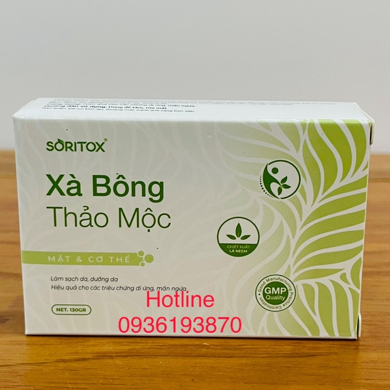 ✅ Soritox Soap 130GR 👍 [CHÍNH HÃNG] ❤️ Xà bông thảo mộc Soritox chăm sóc da mờ thâm sạch mụn sáng da làm đẹp da