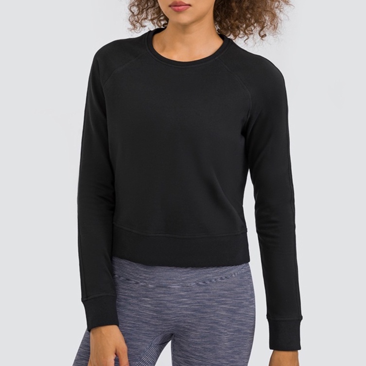 MOVING PEACH Women Yoga wear Loose Casual Sports Longsleeve BSV