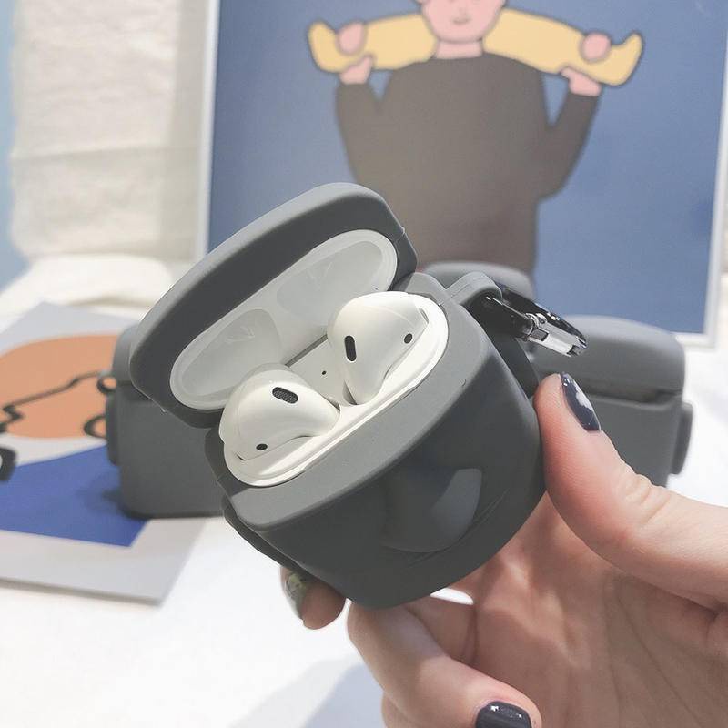 Vỏ Bảo Vệ Hộp Sạc Tai nghe không dây AirPods 1 2 Pro Bằng Silicon Hình Tượng Đá Dễ Thương