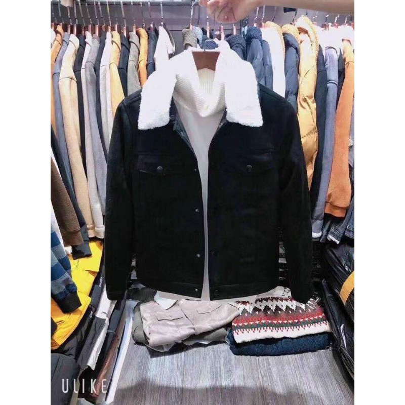 Áo khoác da lộn cổ lông (hàng quảng châu loại 1, lông có thể tháo rời) | BigBuy360 - bigbuy360.vn