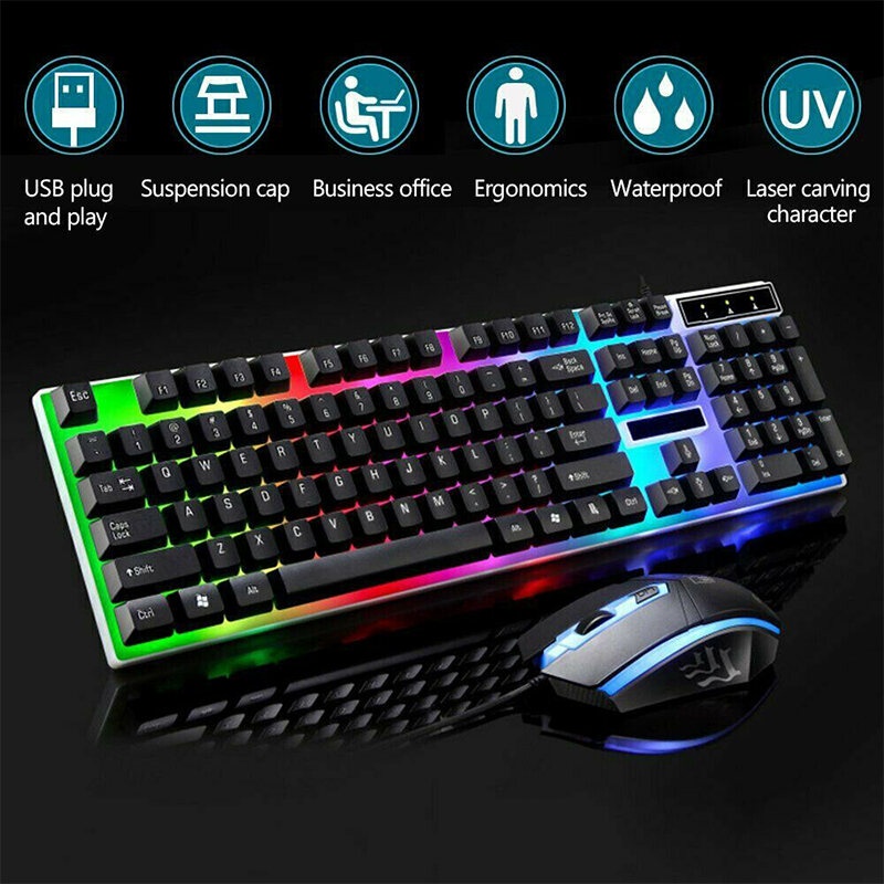 【Vận chuyển nhanh chóng】 Chất lượng cao Bàn phím cơ chơi game K80 có dây màu xanh lá cây bóng, Bàn phím cơ chơi game có đèn nền Bàn phím cảm ứng cơ học Bàn phím có dây Bàn phím máy tính chơi game cho máy tính xách tay PC